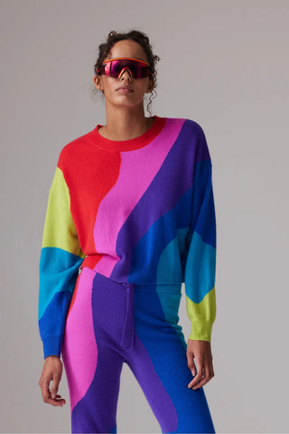 Colorush Wavestripe Crew Sweater - Premium clothing at Lonnys NY - Just $231! Shop Womens clothing now 