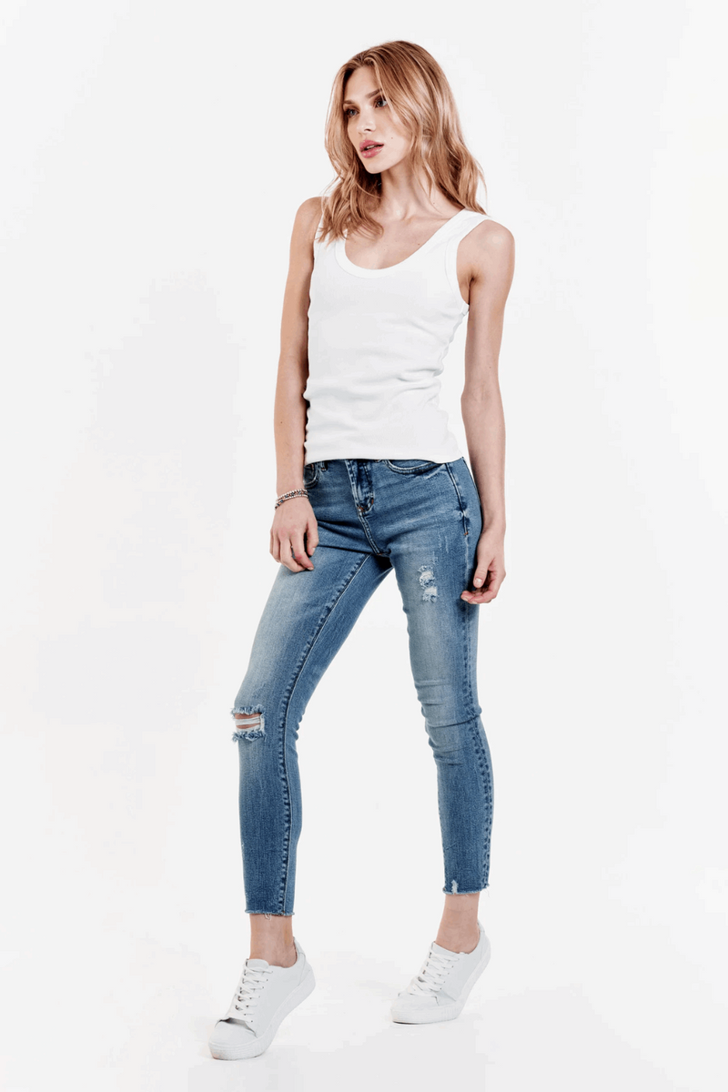 DEAR JOHN DENIM PAULA SCOOP TANK