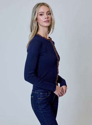 Design History Ribbed Cardigan
