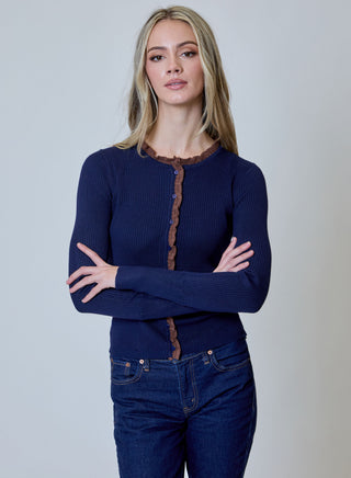 Design History Ribbed Cardigan