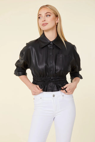 Dolce Cabo Vegan Leather Cropped Jacket - Premium clothing at Lonnys NY - Just $137! Shop Womens clothing now 