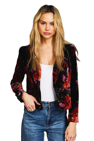 Drew Milo Velvet Floral Blazer