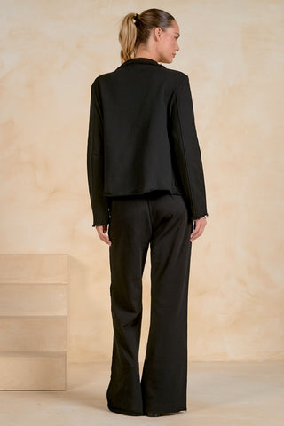 Elan Raw Hem Blazer Jacket