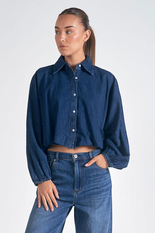 Elan Bubble Button Down Shirt - Premium clothing at Lonnys NY - Just $97! Shop Womens clothing now 