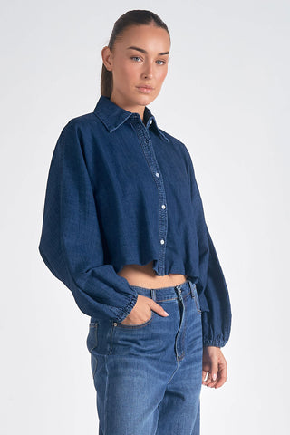 Elan Bubble Button Down Shirt - Premium clothing at Lonnys NY - Just $97! Shop Womens clothing now 