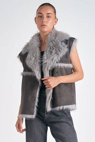 Elan Faux Fur Vest - Premium clothing at Lonnys NY - Just $177! Shop Womens clothing now 