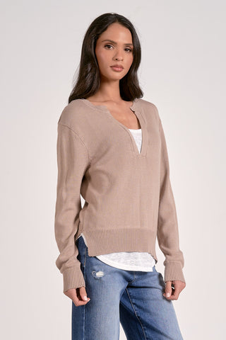 Elan Angela Layered Sweater