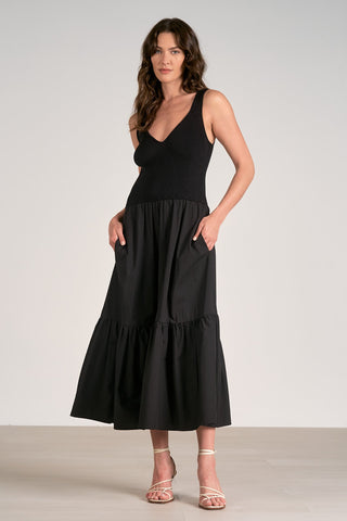 Elan Maxi Tank Black Dress - Premium dresses at Lonnys NY - Just $120! Shop Womens clothing now 