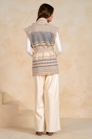 Elan Tie Front Vest Cardigan