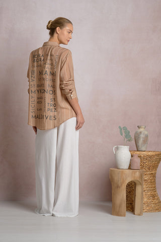 Elan Destinations Button Down Top