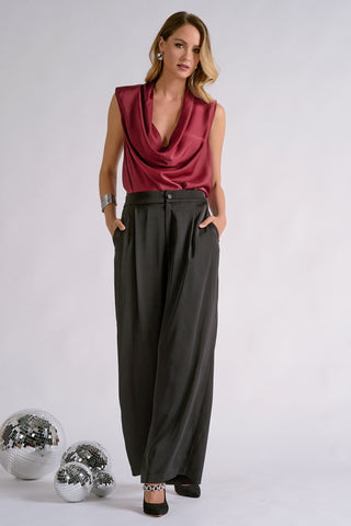 Elan Wide Leg Satin Pants