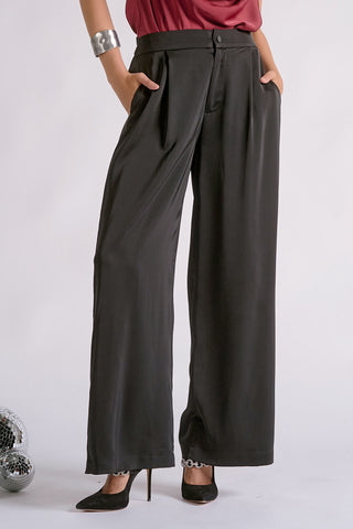 Elan Wide Leg Satin Pants