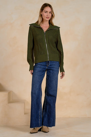 Elan Zip Up Cardi Jacket