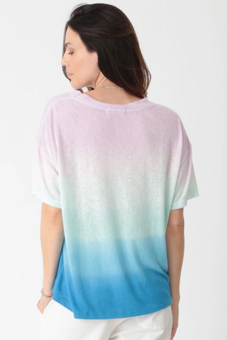 Electric & Rose Chase Vneck Tee - Lavender / Blue - Premium Basic tee at Lonnys NY - Just $108! Shop Womens clothing now 