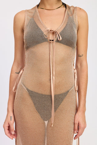 Emory Park Lace Up Maxi Coverup Dress