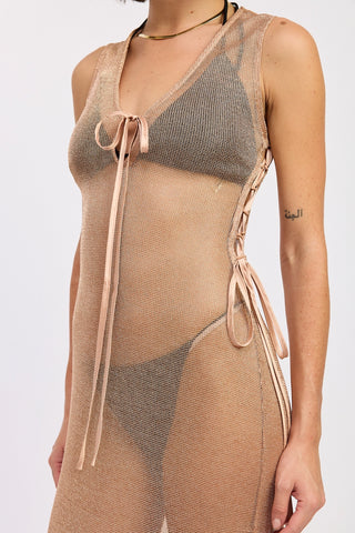 Emory Park Lace Up Maxi Coverup Dress