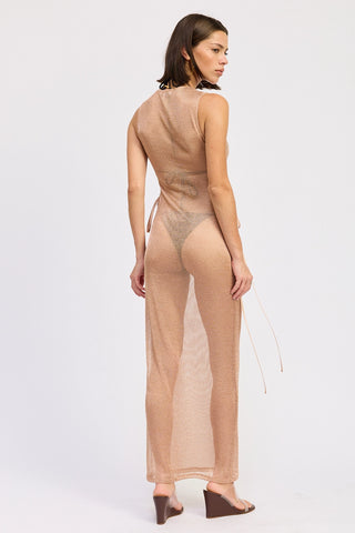 Emory Park Lace Up Maxi Coverup Dress