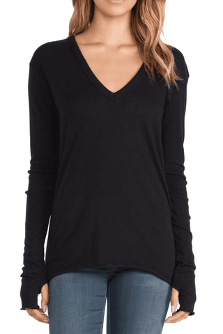 Enza Costa Cashmere Loose V Sweater - Premium Shirts & Tops from Enza Costa - Just $225! Shop now 