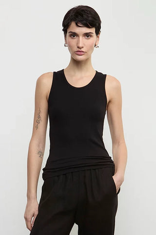 Enza Costa Cotton Ribbed Scoop Tank - Premium clothing at Lonnys NY - Just $125! Shop Womens clothing now 