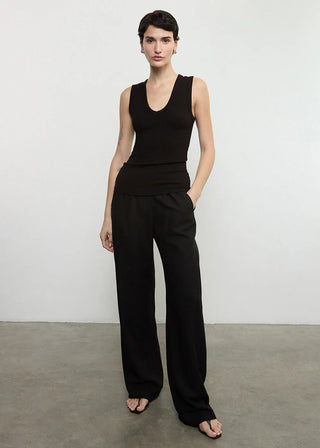Enza Costa Textured Knit Sleeveless U Tank Top - Premium Shirts & Tops at Lonnys NY - Just $125! Shop Womens clothing now 
