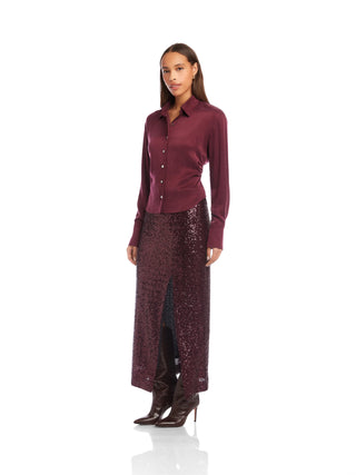 Fifteen Twenty Tawnie Side Pleat Blouse