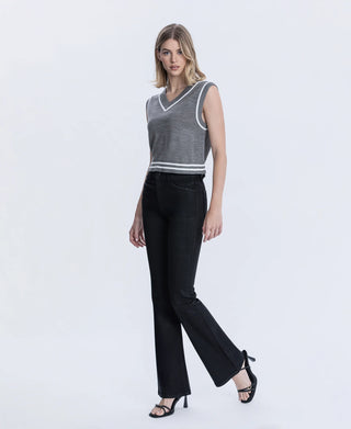 Flying Monkey High Rise Coated Long Bootcut Jeans