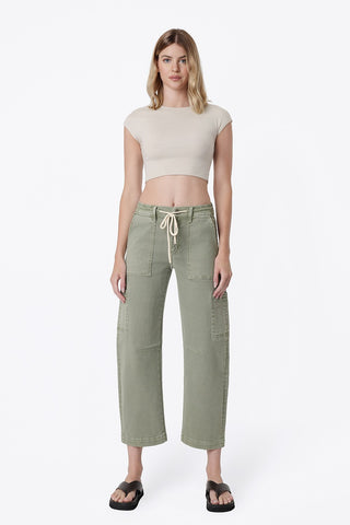 Flying Monkey Drawstring Cargo Barrel Jeans