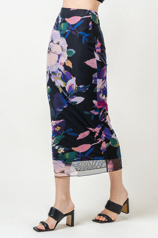 Fore Floral Mesh Maxi Skirt - Premium clothing at Lonnys NY - Just $57! Shop Womens clothing now 