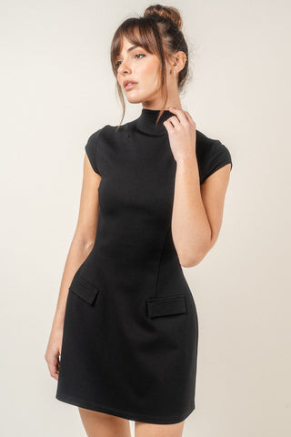 Fore Mock Neck Mini Dress - Premium clothing at Lonnys NY - Just $64! Shop Womens clothing now 