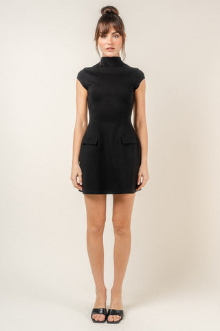 Fore Mock Neck Mini Dress - Premium clothing at Lonnys NY - Just $64! Shop Womens clothing now 