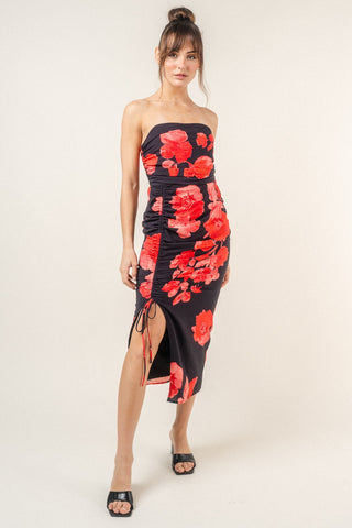 Fore Strapless Floral Midi Dress - Premium clothing at Lonnys NY - Just $83! Shop Womens clothing now 