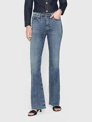 Le Easy Flare Raw Hem Jeans - Premium clothing at Lonnys NY - Just $268! Shop Womens clothing now 