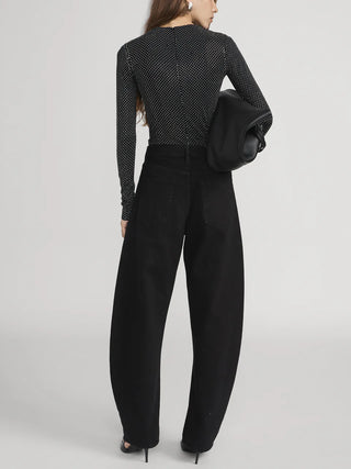 Frame Rhinestone Jersey Top