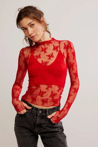 Free People Lady Lux Lace Top - Premium clothing at Lonnys NY - Just $40! Shop Womens clothing now 