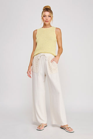 From Here to Eternity Shimmer Crochet Tank Top