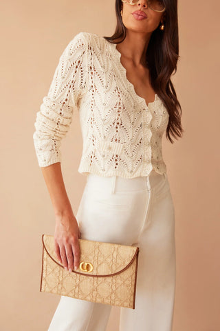 Generation Love Blake Crystal Pointelle Cardigan - Premium clothing at Lonnys NY - Just $265! Shop Womens clothing now 