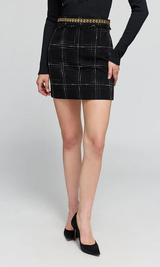 Generation Love Stella Windowpane Tweed Skirt