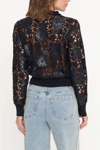 Generation Love Erin Vegan Leather Lace Cardigan