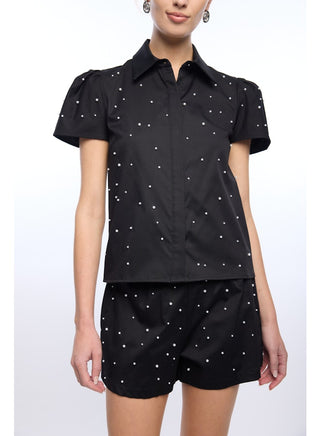 Generation Love Murphy Pearl Embellished Shirt