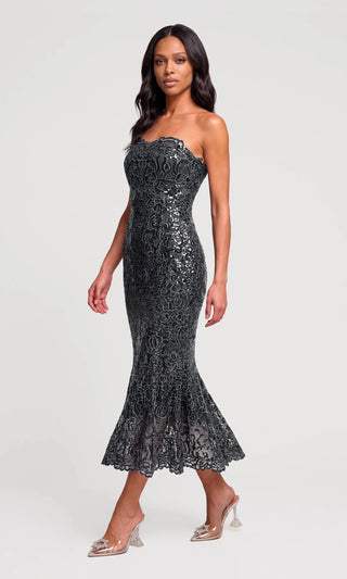 Generation Love Paris Metallic Lace Dress