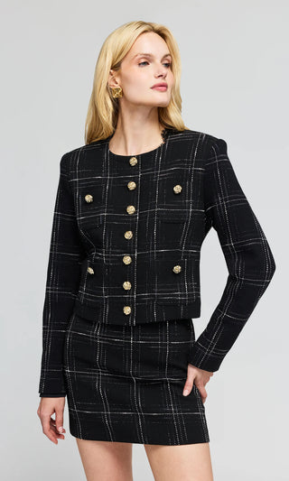 Generation Love Lilith Windowpane Tweed Jacket