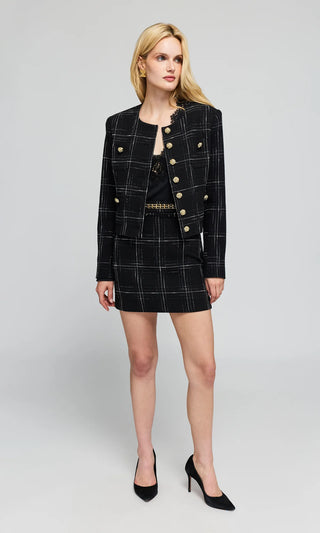 Generation Love Lilith Windowpane Tweed Jacket