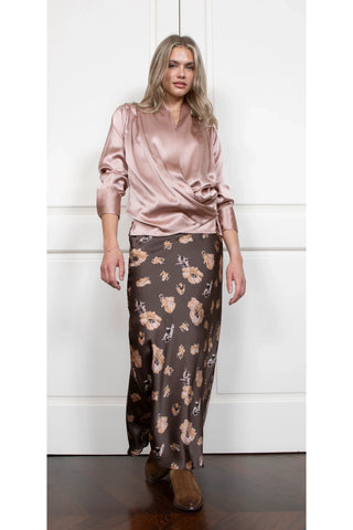 Gold Hawk Silk Skirt - Premium clothing at Lonnys NY - Just $300! Shop Womens clothing now 