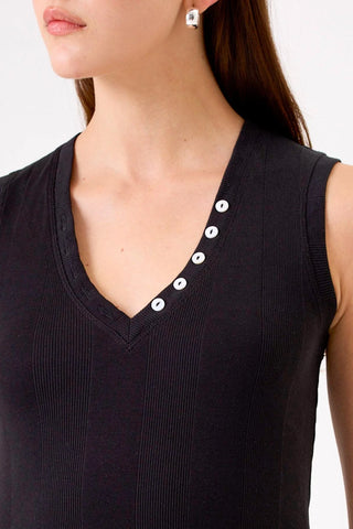 Goldie Daniella Button V Neck Tank