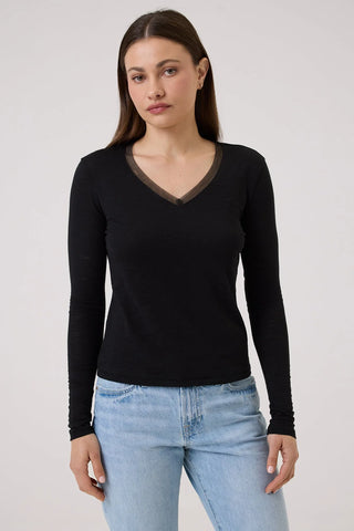Goldie Celine Long Sleeve V-Neck Top