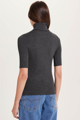Goldie Ribbed Half Sleeve Turtleneck