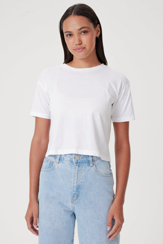 Goldie Organic Cropped Girlfriend Tee - Premium clothing at Lonnys NY - Just $85! Shop Womens clothing now 