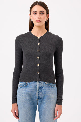 Goldie Marina Ribbed Cropped Cardigan