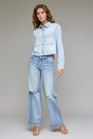 Hidden Nori Mid Rise Distressed Jeans - Premium clothing at Lonnys NY - Just $91! Shop Womens clothing now 