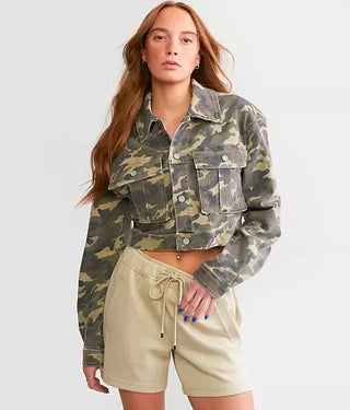 Hidden Cropped Cargo Jacket - Premium clothing at Lonnys NY - Just $104! Shop Womens clothing now 